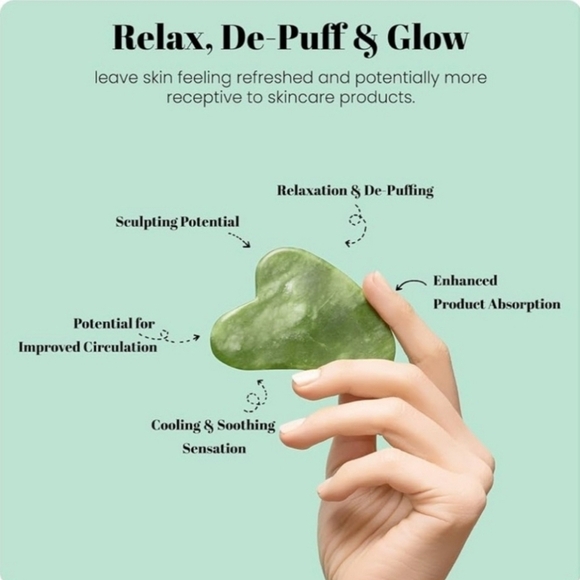 🔹️Jade Facial Roller and Gua Sha Set - Picture 5 of 7